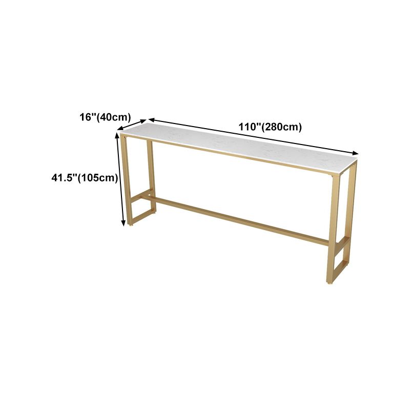 Stone Top Bar Table Traditional Luxury Rectangle Bar Table with Trestle Base Clearhalo 'Bar Furniture' 'Bar Tables' 'bar_tables' 'furn' 'furn_bar_tables' 'Furniture' 'furniture_bar_tables' 'Kitchen & Dining Furniture' 1200x1200_f7db22ec-5653-46f2-bb9c-ecfbe28d80cf