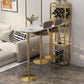 Modern 1/3 Pieces Bar Table Set Stone Counter Table with Rotatable Stools for Living Room Clearhalo 'Bar Furniture' 'furn' 'furn_home_bar_bar_sets' 'Furniture' 'Home Bars & Bar Sets' 'home_bar_bar_sets' 'Kitchen & Dining Furniture' 1200x1200_f7dc012f-922f-4c4f-8dc9-b5677370065e