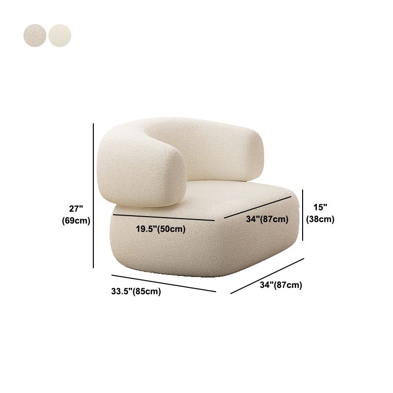 Beige Contemporary Standard Armless Sofa Curved Sofa for Living Room, Apartment Clearhalo 'furn' 'furn_sofas' 'Furniture' 'Living Room Furniture' 'Sofa' 'sofas' 1200x1200_f7e04726-b992-40cf-9648-679b17f14a67