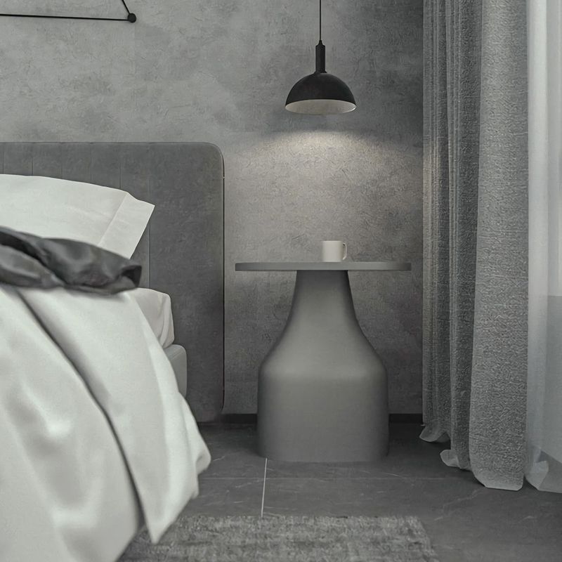 Moderne plastic nachttafel ronde niet-opslag 18 inch h bed nachtkastje