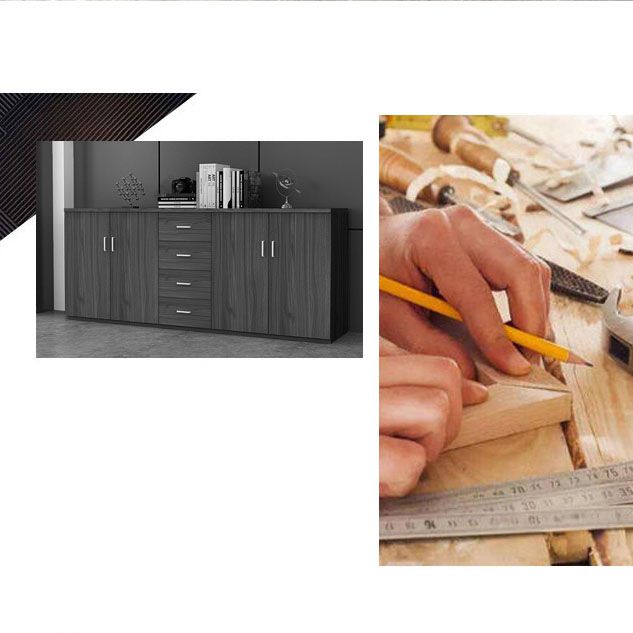 Gabinetto del file scandinavo Telaio in legno Gabinetto laterale per ufficio