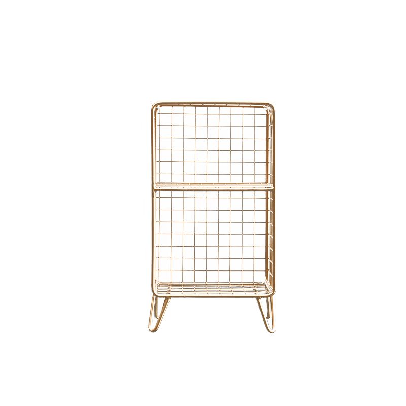 Table de nuit en métal moderne étagère de rangement ouverte comprenant une table de nuit en fer avec des jambes