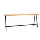 Rectangular Bar Height Table Black Legs and Metal Base Bistro Pub Table Clearhalo 'Bar Furniture' 'Bar Tables' 'bar_tables' 'furn' 'furn_bar_tables' 'Furniture' 'Kitchen & Dining Furniture' 1200x1200_f7e3b477-a601-4722-bba8-e96df60d7ff5