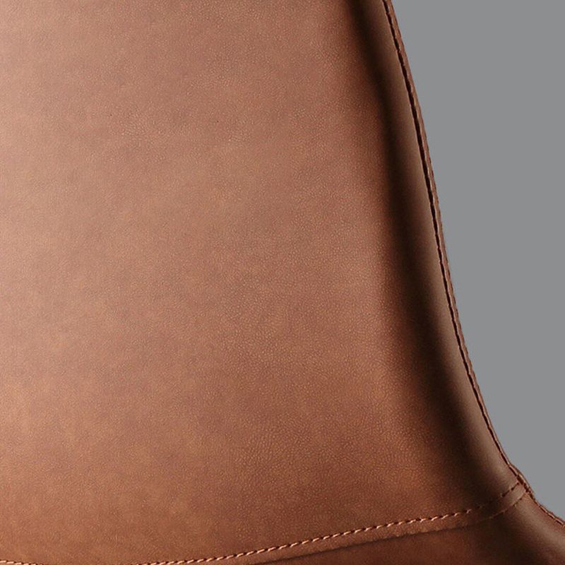 Kunstleder -Esshocker Industrial Barhocker mit schwarzer Metallbasis