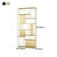 Home Office Etagere Bookcase Modern Metal Bookshelf with Rectangle Shelves