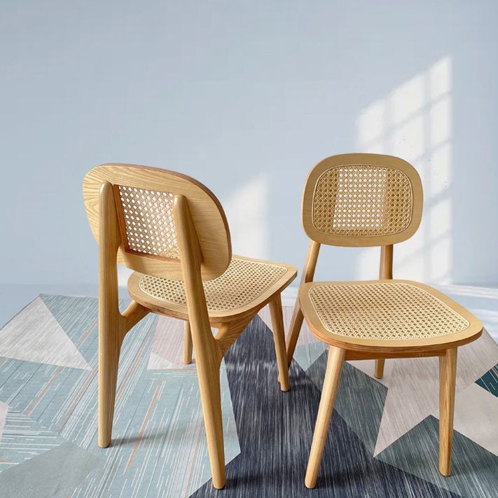 Armless Dining Chairs Modern Rubber Wood Side Chairs for Kitchen Clearhalo 'Dining Chairs' 'Dining Tables & Seating' 'dining_chair' 'furn' 'furn_dining_chair' 'Furniture' 'furniture_dining_chair' 'Kitchen & Dining Furniture' 1200x1200_f7e6ca61-182c-4226-9180-f0dda92548a6
