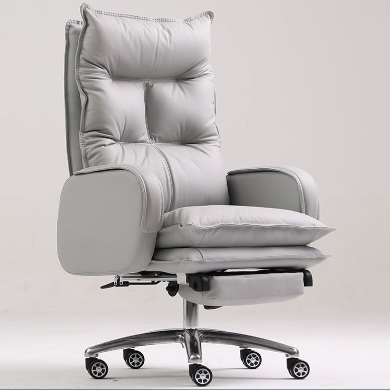 Silla de tareas tapizada ergonómica silla de escritorio de cuero moderno de cuero