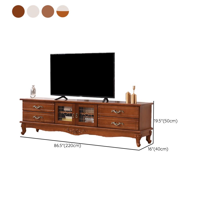 Console TV tradizionale Console multimediale per TV con contenitore chiuso e cassetti