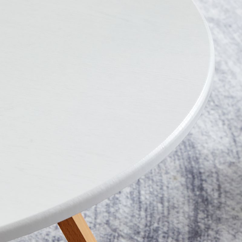 Scandinavian Style Side End Table Wooden Cross Legs Round Sofa Side Accent Table