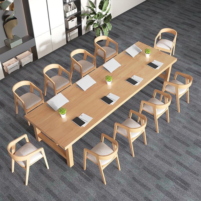 Rectangular Shaped Office Laptop Table Solid Wood in Natural Clearhalo 'furn' 'furn_office_desk' 'Furniture' 'Office Desks' 'Office Furniture' 'office_desk' 1200x1200_f7e8e675-29d9-4b1c-b9e2-f5b680f3ecfc