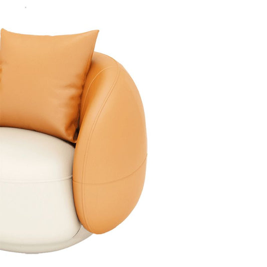 Kunstlederkrümmes Sofa 29,55 "H abgerissene Armsofa mit engen Rücken