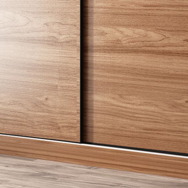 Gabinete de almacenamiento de madera de dormitorio Puertas correderas tradicionales Armario