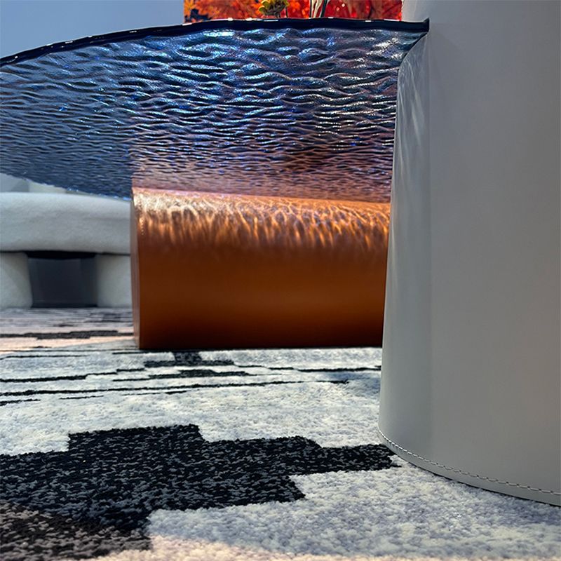 Tavolino in vetro trasparente in vetro doppio piedistallo 1 tavolo da cocktail singolo