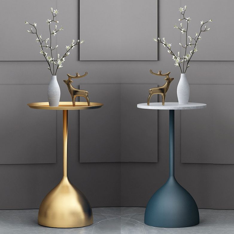 Tavolino in metallo tondo rotondo in metallo alto 21 "Tavolino.