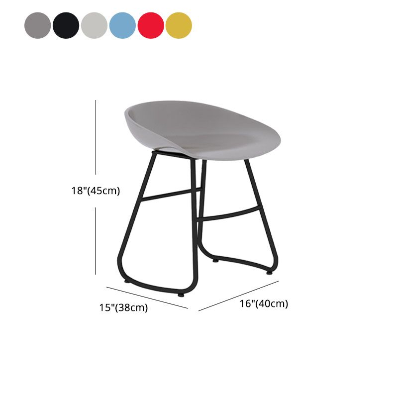 Modern Matte Finish Iron Bar Stool Footrest Milk Tea Shop Stool Clearhalo 'Bar Furniture' 'Bar Stools' 'bar_stools' 'furn' 'furn_bar_stools' 'Furniture' 'furniture_bar_stools' 'Kitchen & Dining Furniture' 1200x1200_f7eb1892-33a8-4f71-b98f-c63d0b4d0fac