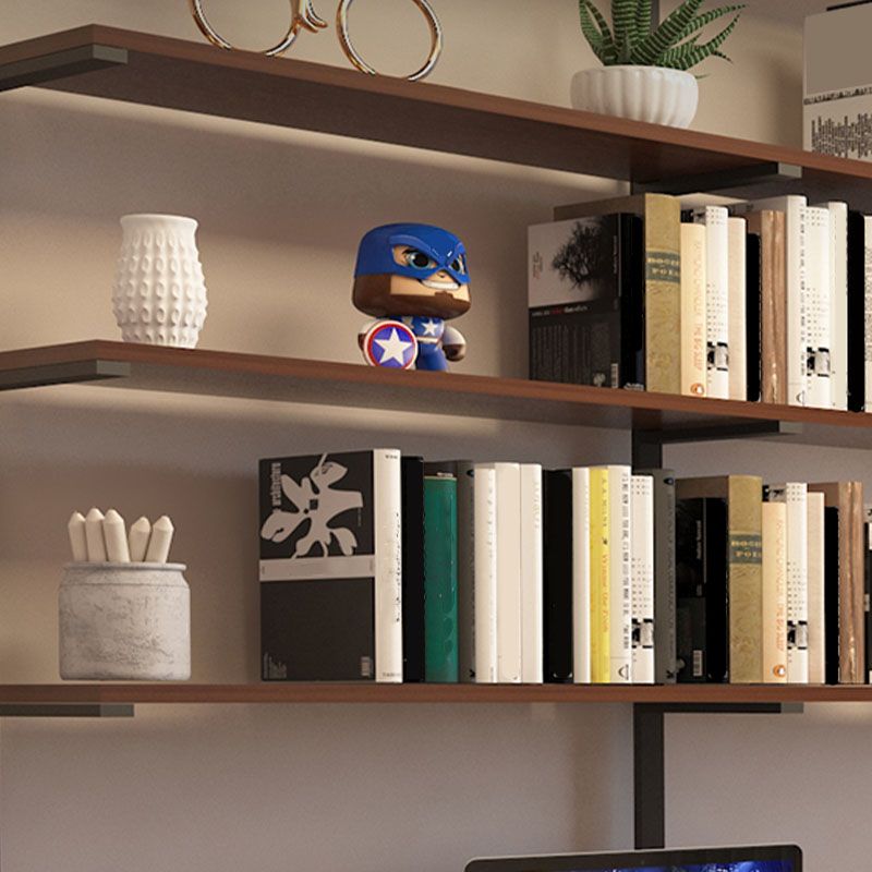 Modern massief houten bureau rechthoekig woning schrijven bureau in bruin