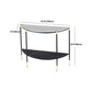 Tavolino console in marmo glam mezza luna 4 gambe accento tavolo per hall