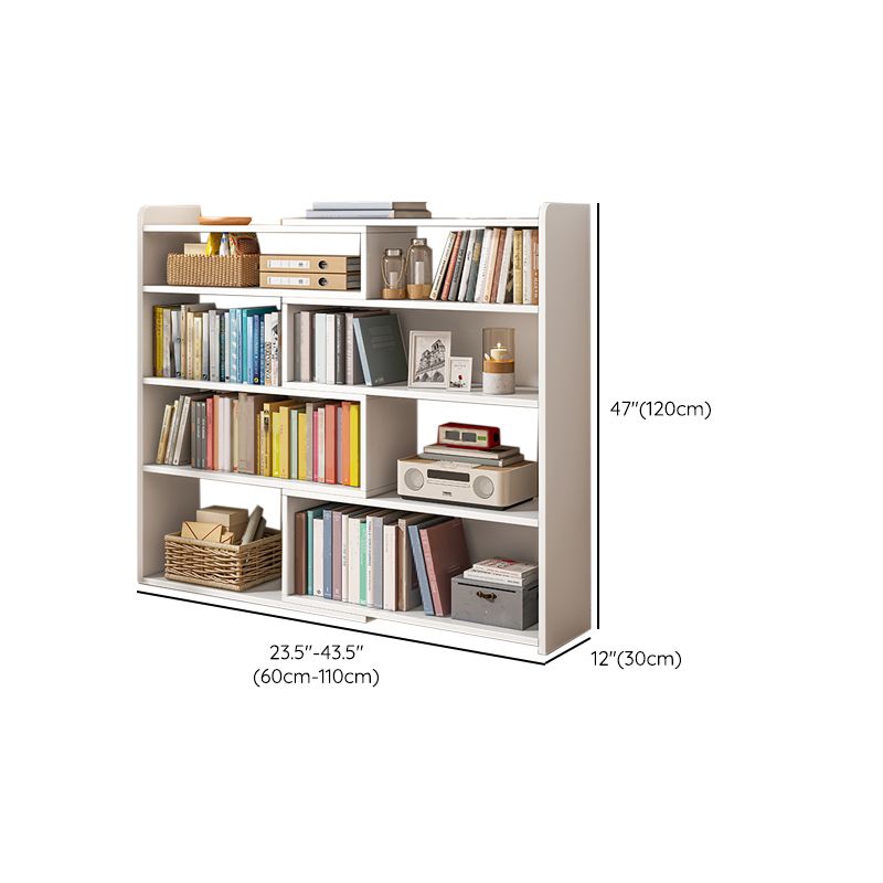 Engineered Wood Standard Bookshelf Contemporary Closed Back with Shelves