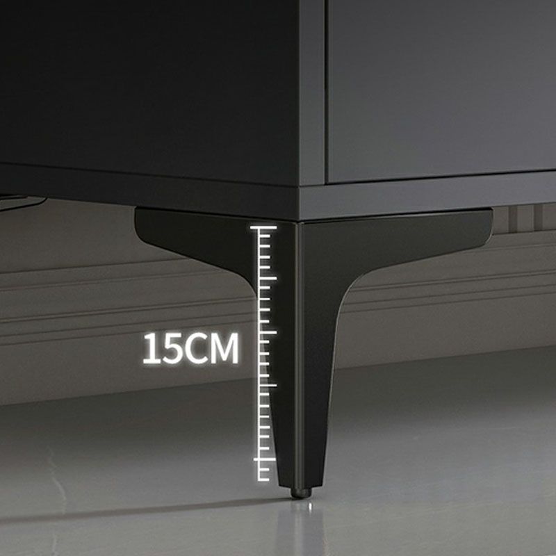 15.7" H Glam TV Cabinet Glass Top Media Console TV Stand with 2 Doors Clearhalo 'furn' 'furn_tv_stands_entertainment_centers' 'Furniture' 'Living Room Furniture' 'TV Stands & Entertainment Centers' 'TV Stands & Media Storage Furniture' 'tv_stands_entertainment_centers' 1200x1200_f7f35b5e-795e-4777-a93f-50ea40b75bea