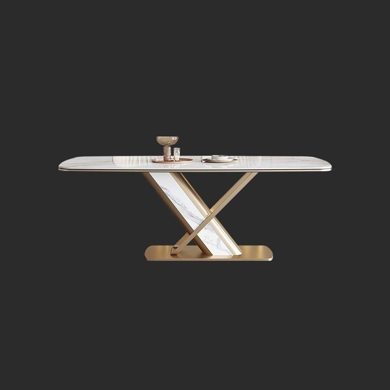 Traditional Luxury Stone Dining Table Gold Pedestal Casual Dining Table Clearhalo 'Dining Tables & Seating' 'Dining Tables' 'dining_table' 'furn' 'furn_dining_table' 'Furniture' 'furniture_dining_table' 'Kitchen & Dining Furniture' 1200x1200_f7f3fded-e2ba-4d75-9b85-39337042a3e2
