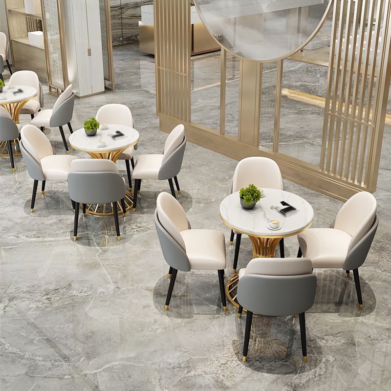 Glam Style 1/2/3/5 Pieces Table Set Gold Base and Stone Top Kitchen Set for Dining Room Clearhalo 'Dining Room Sets' 'Dining Tables & Seating' 'dining_room_set' 'furn' 'furn_dining_room_set' 'Furniture' 'furniture_dining_room_set' 'Kitchen & Dining Furniture' 'kitchen&dining_furn' 'kitchen' 1200x1200_f7f59974-7adf-4d03-add2-1b81ab7cf594
