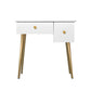 Glam Makeup Vanity Table with Drawers and Chari in White for Bedroom Clearhalo 'Bedroom Furniture' 'furn' 'furn_makeup_vanities' 'Furniture' 'Makeup Vanities' 'makeup_vanities' 1200x1200_f7f63a31-588b-483b-8d34-94f756216213