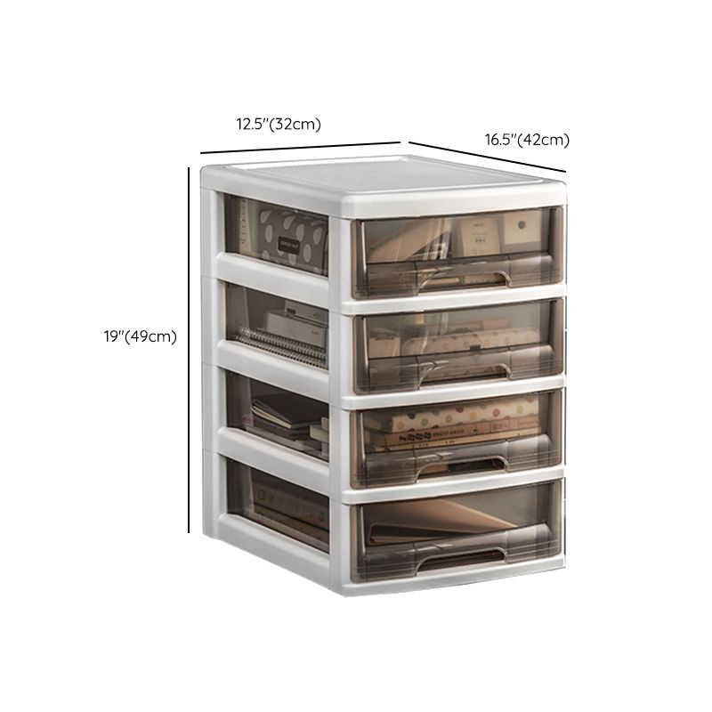 Gabinetto di plastica del file di plastica trasparente verticale
