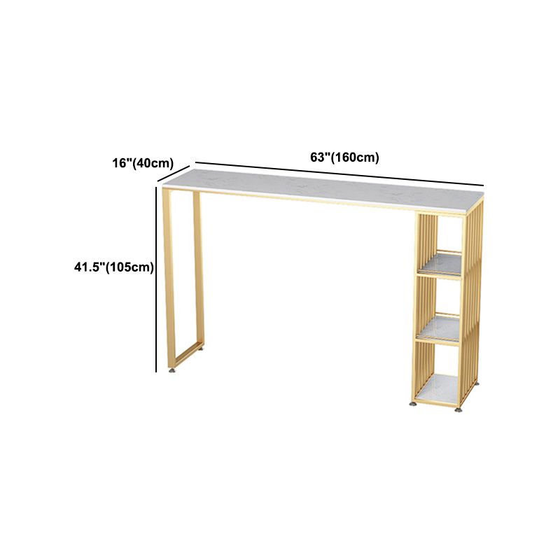 Mesa de bar Glam de mármol sintético, mesa de mostrador rectangular de 1/2/3 piezas