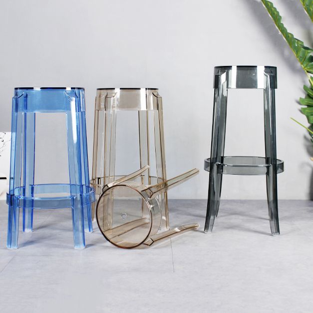 Modern Armless Backless Counter Stool Plastic Living Room Bar Stool with Plastic Pedal Clearhalo 'Bar Furniture' 'Bar Stools' 'bar_stools' 'furn' 'furn_bar_stools' 'furniture_bar_stools' 'Kitchen & Dining Furniture' 'kitchen&dining_furn' 'kitchen' 'kitchen_furn' Furniture' 1200x1200_f7fa18b5-24b4-4a6b-8502-b472d04ea71b
