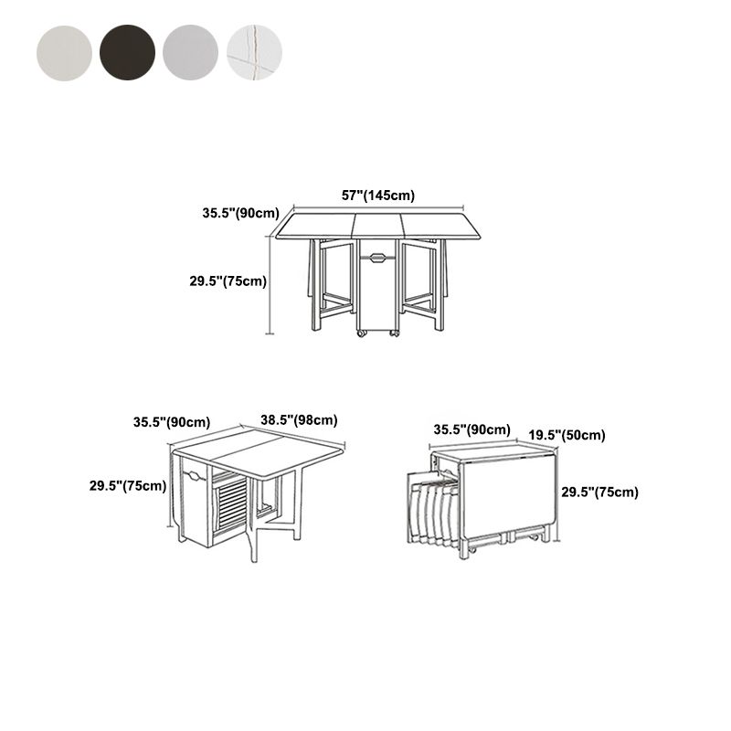 Rectangle Shape Table Contemporary Folding Dining Room Collection for Home Clearhalo 'Dining Tables & Seating' 'Dining Tables' 'dining_table' 'furn' 'furn_dining_table' 'Furniture' 'furniture_dining_table' 'Kitchen & Dining Furniture' 'kitchen' 'kitchen_dining_table' 1200x1200_f7fbbfe2-ff63-41c3-bf63-5ae0374201b0