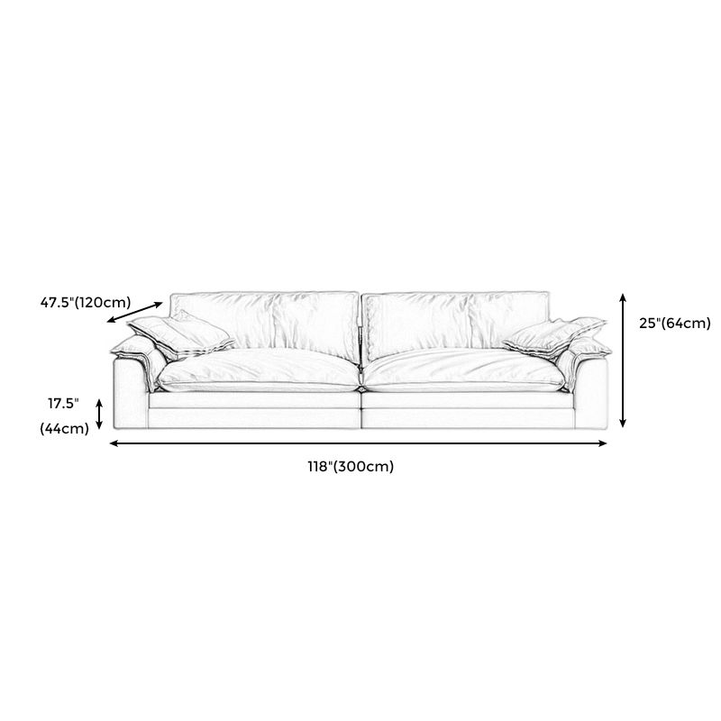 Grey Contemporary Faux Leather Pillow Top Arm Sofa with Loose Back for Living Room Clearhalo 'furn' 'furn_sofas' 'Furniture' 'furniture_sofas' 'kitchen' 'kitchen_sofas' 'Living Room Furniture' 'Sofa' 'sofas' 1200x1200_f7fe05a3-271d-4b54-acc5-0cddae540dd2