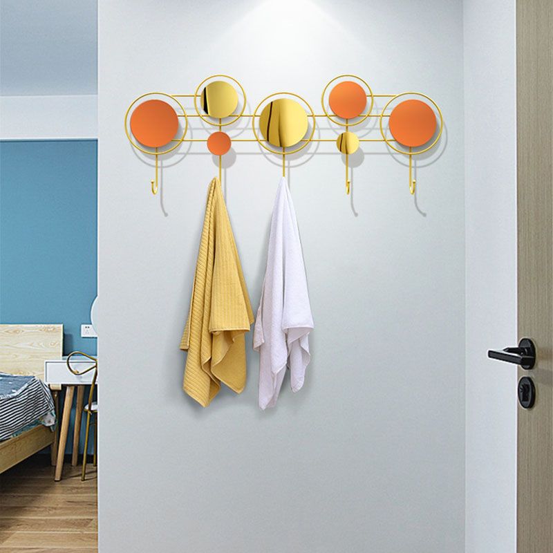 Contemporary Stainless Steel Coat Hanger Wall Mounted Orange Coat Rack Clearhalo 'Entry & Mudroom Furniture' 'furn' 'furn_hall_tree_coat_racks' 'Furniture' 'Hall Trees & Coat Racks' 'hall_tree_coat_racks' 1200x1200_f7fe73ef-ce5c-4c05-be6a-282fe2f56fb1