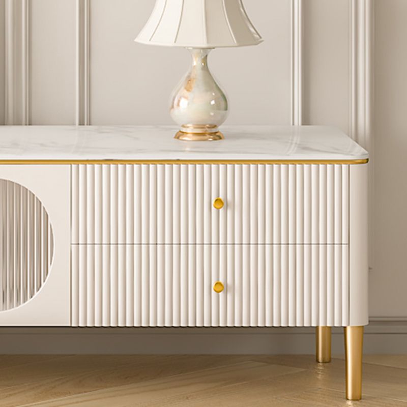 Modern TV Console Stone Media Console TV Stand with 2 Drawers Clearhalo 'furn' 'furn_tv_stands_entertainment_centers' 'Furniture' 'Living Room Furniture' 'TV Stands & Entertainment Centers' 'TV Stands & Media Storage Furniture' 'tv_stands_entertainment_centers' 1200x1200_f8001353-ad88-4d65-9698-a3a2186930c4