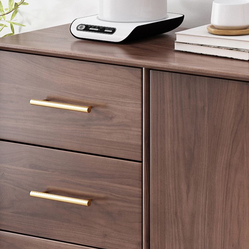 Contemporary Dining Buffet Solid Wood Sideboard Table with Cabinets and Drawers Clearhalo 'buffet_sideboard' 'Buffets & Sideboards' 'furn' 'furn_buffet_sideboard' 'Furniture' 'Kitchen & Dining Furniture' 1200x1200_f805f3f4-bce8-496a-8ef3-9056c28ac715