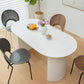 Modern Solid Wood Table for Restaurant Oval Kitchen Table with Double Pedestal Clearhalo 'Dining Tables & Seating' 'Dining Tables' 'dining_table' 'furn' 'furn_dining_table' 'Furniture' 'furniture_dining_table' 'Kitchen & Dining Furniture' 'kitchen' 'kitchen_dining_table' 1200x1200_f8070cc6-4f03-4f9b-9d86-48eb4b9f7478