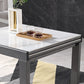 Industrial Square 31.5"W Dinner Table Stone Extendable Dining Room Collection