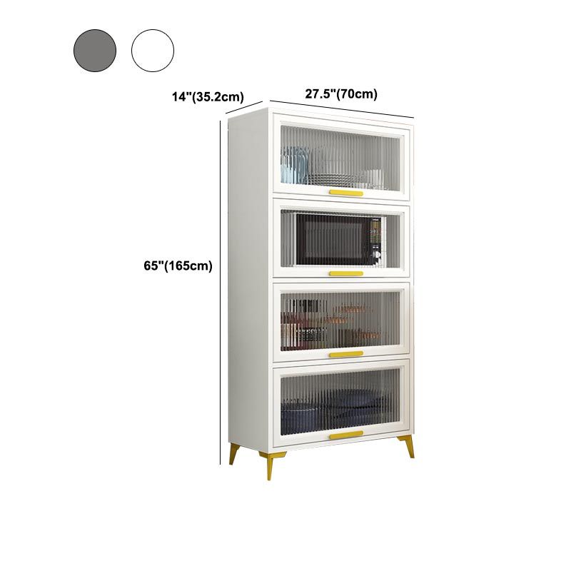 Manufactured Wood Dining Server Glam Glass Doors Server for Home Clearhalo 'buffet_sideboard' 'Buffets & Sideboards' 'furn' 'furn_buffet_sideboard' 'Furniture' 'Kitchen & Dining Furniture' 1200x1200_f80af4b6-bf66-4023-85a7-ad54c9d63388