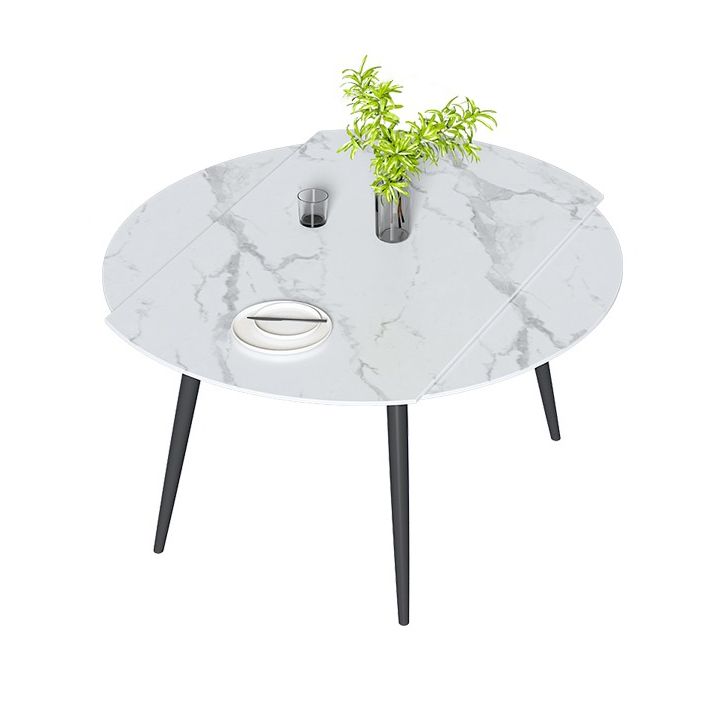 Standard Sintered Stone Top Dining Room Set with 4 Black Metallic Legs for Dining Furniture Clearhalo 'Dining Room Sets' 'Dining Tables & Seating' 'dining_room_set' 'furn' 'furn_dining_room_set' 'Furniture' 'furniture_dining_room_set' 'Kitchen & Dining Furniture' 'kitchen&dining_furn' 'kitchen' 1200x1200_f80b6e84-8718-49ff-ab64-33ac63da88dc