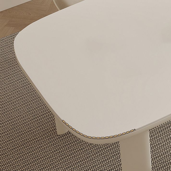 モダンなダイニングセット1/3/5 PCS布張りの椅子付きの焼結石ダイニングテーブル