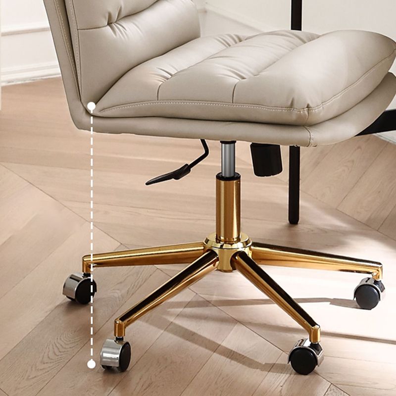 Chaise de bureau moderne chaise pivotante de hauteur de siège réglable sans bras sans bras