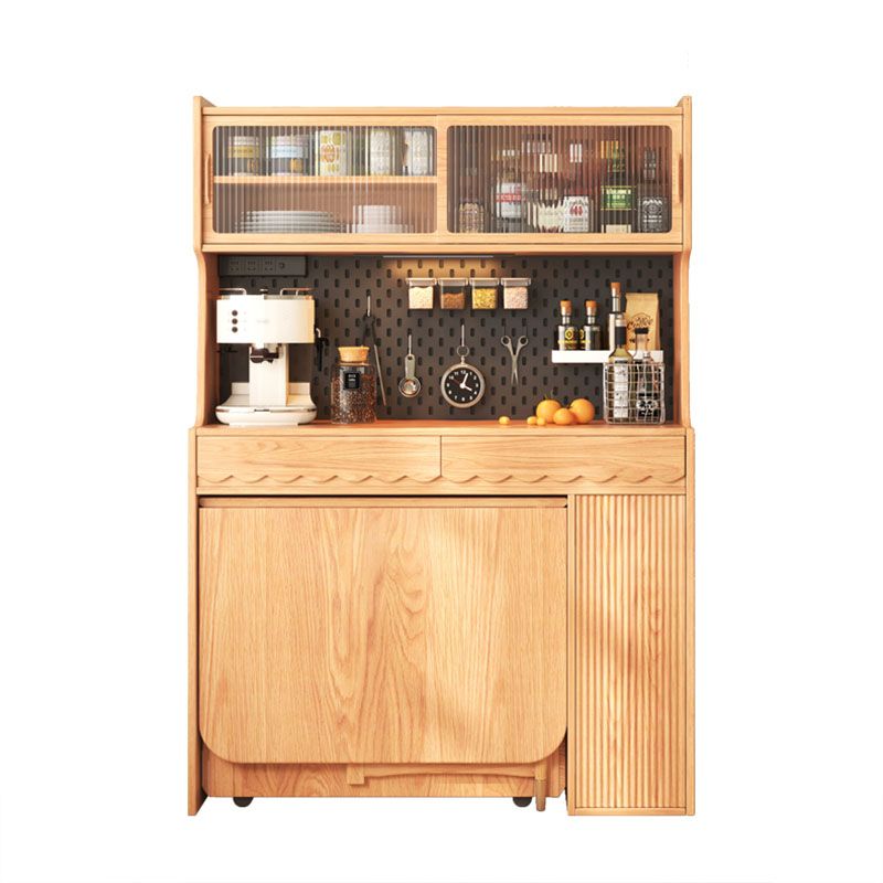 Tabella del server di legno moderno 3 cassetti Apri armadi di archiviazione inclusi per la casa