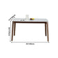 Rectangle 4 Legs Mid-Century Table White Fixed Table of Sintered Stone Clearhalo ' dining_table' 'Dining Tables & Seating' 'Dining Tables' 'furn' 'furn_dining_table' 'Furniture' 'furniture_dining_table' 'Kitchen & Dining Furniture' 'kitchen&dining_furn' 'kitchen' 'kitchen_dining_table' 1200x1200_f80ea2c2-05ed-437b-a4ec-0ca20dcf94f3