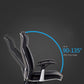 Contemporary Faux Leather Swivel Office Chair Padded Arms Desk Chair