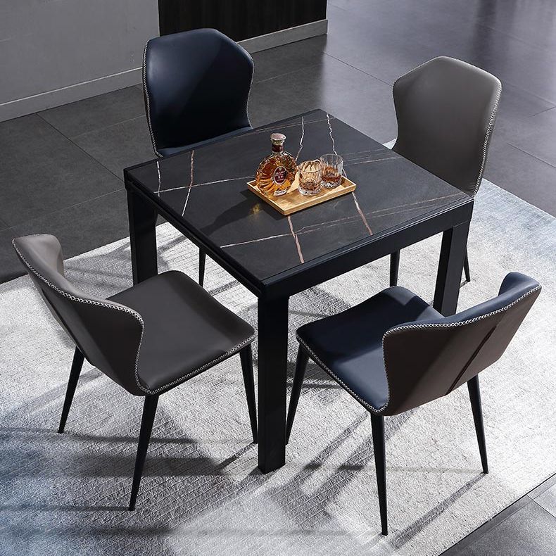 Industrial Square 35.5'' Dining Table Stone Extendable Dining Room Collection Clearhalo ' dining_table' 'Dining Tables & Seating' 'Dining Tables' 'furn' 'furn_dining_table' 'Furniture' 'furniture_dining_table' 'Kitchen & Dining Furniture' 'kitchen&dining_furn' 'kitchen' 'kitchen_dining_table' 1200x1200_f8101b43-03e2-41a0-89a8-f0753d381368