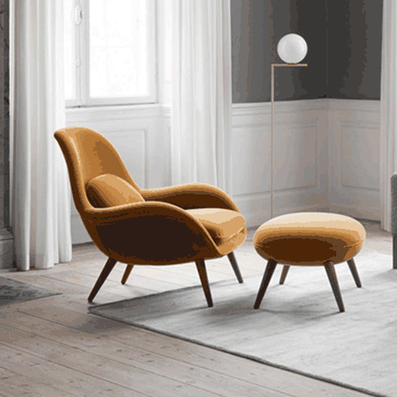 Contemporary Solid Color Velvet Arm Chair 4 Legs Flared Arms Chair Clearhalo 'Accent Chairs' 'accent_chairs' 'Chairs & Seating' 'furn' 'furn_accent_chairs' 'Furniture' 'Living Room Furniture' 1200x1200_f8104dae-6d09-4e32-b2ee-d78326bdabb2