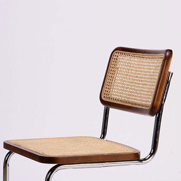 Rattan Metal Contemporary Side Chair Open Back Armless Dining Side Chair Clearhalo ' kitchen&dining_furn' 'Dining Chairs' 'Dining Tables & Seating' 'dining_chair' 'furn' 'furn_dining_chair' 'Furniture' 'furniture_dining_chair' 'Kitchen & Dining Furniture' 'kitchen' 1200x1200_f811a928-f3b2-445f-8040-e1c3f101ef39