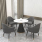 Glam Sintered Stone Dining Set Round 1/2/5 Pieces Dining Set Clearhalo 'Dining Room Sets' 'Dining Tables & Seating' 'dining_room_set' 'furn' 'furn_dining_room_set' 'Furniture' 'Kitchen & Dining Furniture' 1200x1200_f8120218-729e-4bb8-8db8-b471e94c2d32
