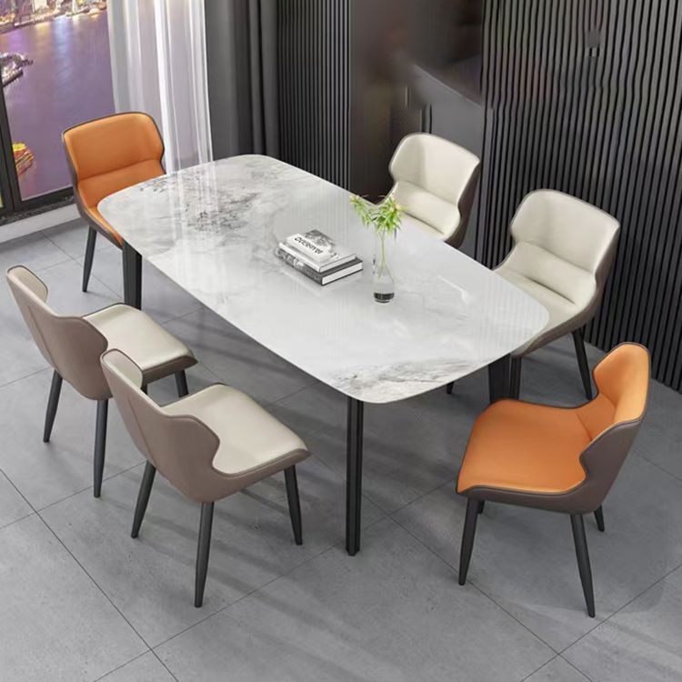 Armless Faux Leder Schreibtischstuhl modern