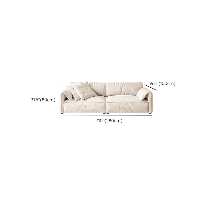 Fabric Sofa with Bolster Pillows Contemporary Apartment Seating