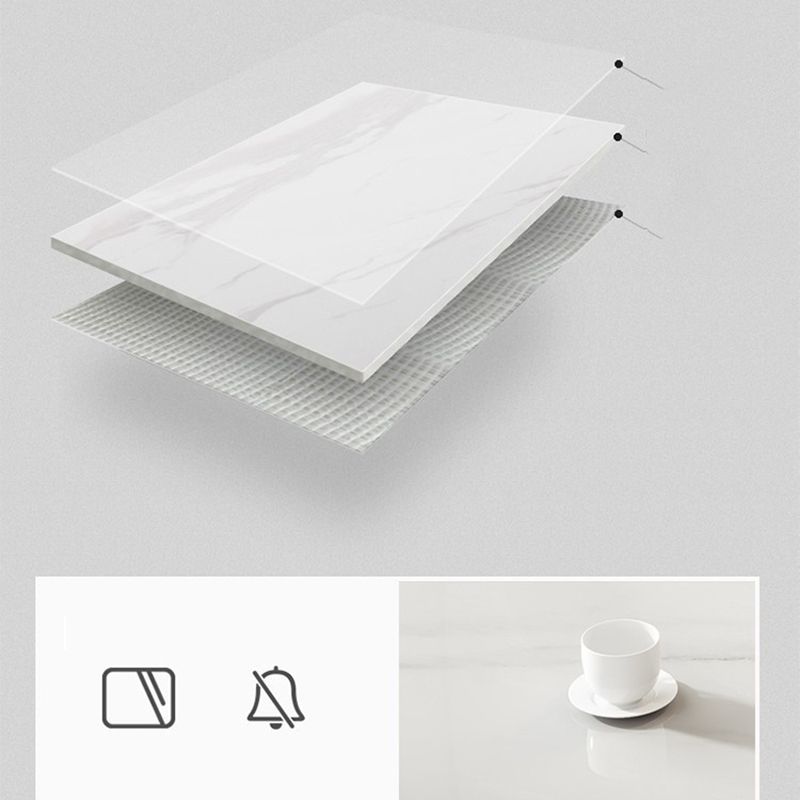 Bureau de bureau en pierre moderne 3 tiroirs 29,53 "Tableau d'écriture avec base de piédestal